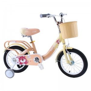 儿童自行车带训练轮/婴儿自行车白色轮胎女童自行车121416英寸