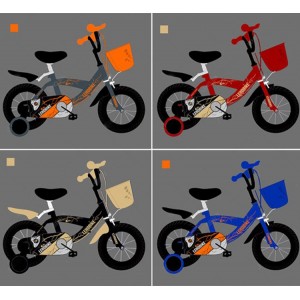 海豚 儿童自行车 bike 带车篮 粗胎 山地自行车 儿童脚踏自行车