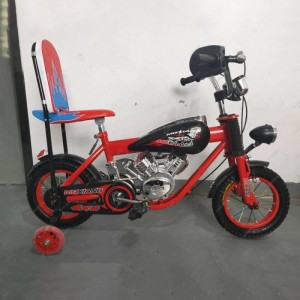 太子摩托车 儿童自行车 bike 铁轮 带灯 摩托款自行车 脚踏自行车