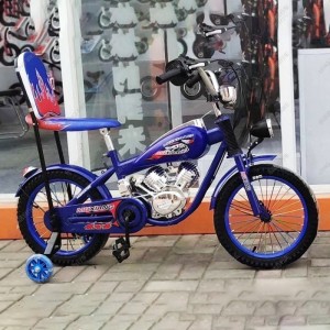 太子摩托车 儿童自行车 bike 铁轮 带灯 摩托款自行车 脚踏自行车