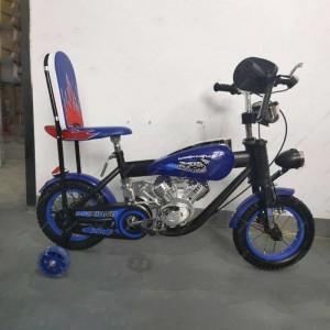 太子摩托车 儿童自行车 bike 铁轮 带灯 摩托款自行车 脚踏自行车