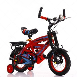 儿童脚踏自行车bike 铁轮 豪华版 带喇叭 减震 水壶 后座 儿童自行车