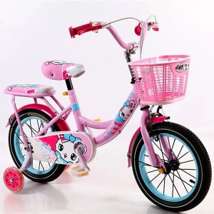 新款彩色标志12 14 16 18英寸儿童自行车3至8岁男童优质PU皮革后座女童