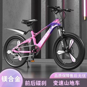 镁合金儿童自行车青少年男孩学生女单车7-15岁大童变速山地车