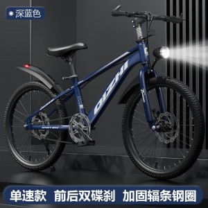 新款中大童山地自行车6-12岁中小学生单速变速碟刹20寸22男女单车