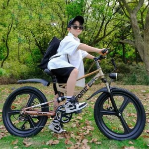 儿童自行车男女孩7-8-9-15岁中大童双减震碟刹变速山地自行车