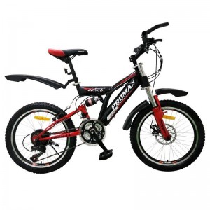 全悬挂山地自行车Mtb自行车盘式制动器年轻男孩采用合金换挡杆铝合金叉