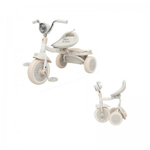 儿童可折叠三轮车婴幼儿1-5岁带脚蹬三轮车宝宝舒适耐用学步车