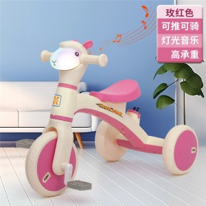 children&#039;s tricycle, baby pedal bike, sliding toy car for boys and girls, alpaca, anti-rollover bicycle