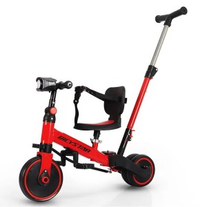 三轮车自行车折叠自行车大孩子儿童儿童复古公园音乐推把三轮车