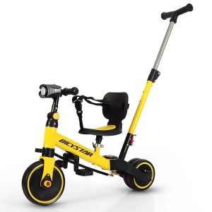 三轮车自行车折叠自行车大孩子儿童儿童复古公园音乐推把三轮车