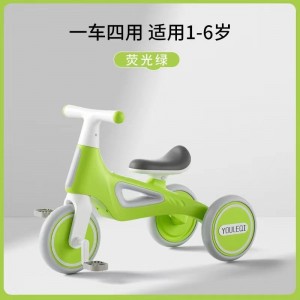 儿童三轮车脚踏车1一3-6岁平衡车宝宝小孩多种功能轻便可折叠自行车