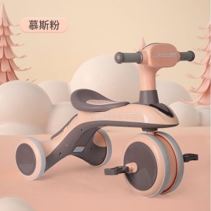 儿童三轮脚踏车骑滑推一体多种功能三轮车音乐灯光滑滑车宝宝手推车