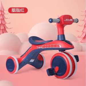 儿童三轮脚踏车骑滑推一体多种功能三轮车音乐灯光滑滑车宝宝手推车