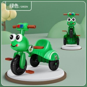Children&#039;s tricycle, 2-4 years old, 3 boys and girls, cycling bike, cartoon shape, foldable, scooter with light and music