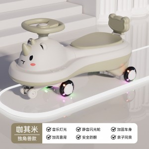儿童扭扭车防侧翻大人可坐带音乐滑滑溜车手推万向轮宝宝