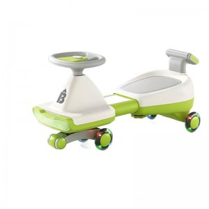 Children&#039;s scooter for children ages 3 to 6 can sit and play, retractable backrest swing car with music