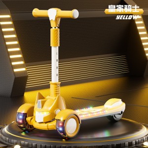 Scooter walker for kids 2-12 years old, boys and girls can sit on a skateboard with light and music that can slide on one foot