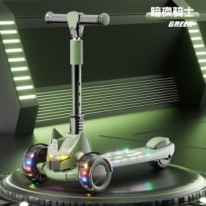 Scooter walker for kids 2-12 years old, boys and girls can sit on a skateboard with light and music that can slide on one foot