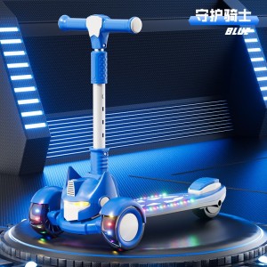 Scooter walker for kids 2-12 years old, boys and girls can sit on a skateboard with light and music that can slide on one foot