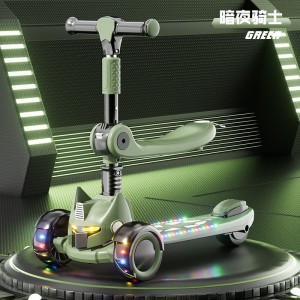 Scooter walker for kids 2-12 years old, boys and girls can sit on a skateboard with light and music that can slide on one foot