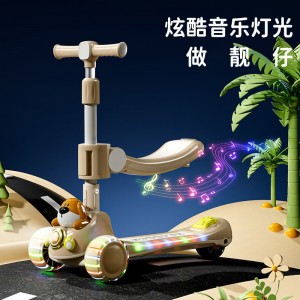 新款儿童滑板车1-3-6-10岁男女宝宝踏板滑行车溜溜车二合一滑板车