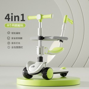 儿童滑板车1-3-6-14岁小孩宝宝踏板滑滑车米高车三合一防侧翻可坐