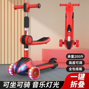 男女宝宝可坐可单脚滑行的儿童玩具车儿童滑板车遛遛车3-12岁