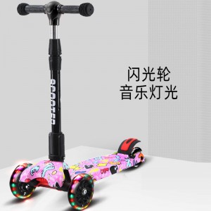 MIGO children&#039;s scooter 3-in-1 yo-yo 1-3-6 year old flash four-wheel folding pedal scooter manufacturer