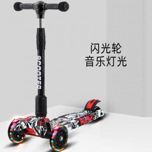 MIGO children&#039;s scooter 3-in-1 yo-yo 1-3-6 year old flash four-wheel folding pedal scooter manufacturer