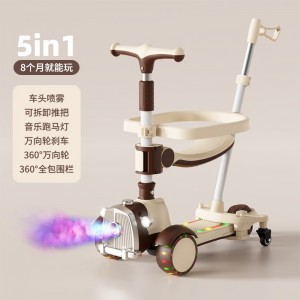 儿童滑板车三合一1-3-6岁男女宝宝滑行车可坐可滑行滑行车滑滑车