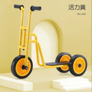 厂家直供幼教平衡车趣味单人三轮车双人脚行车儿童健身器材