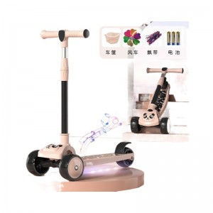 儿童滑板车1-3-6-8岁男女宝宝折叠闪光大轮溜溜车小孩滑滑车