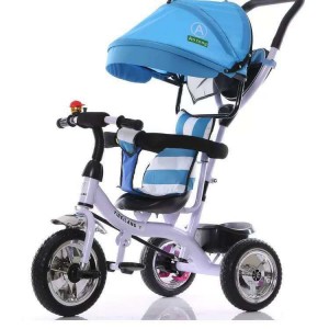 儿童三轮脚踏车婴儿手推车童车宝宝小三轮儿童四合一厂家供货