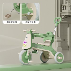 儿童三轮车脚踏车多种功能带推手1-3-6岁宝宝推车婴幼儿小孩手推车
