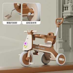 儿童三轮车脚踏车多种功能带推手1-3-6岁宝宝推车婴幼儿小孩手推车