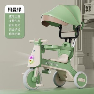 儿童三轮车脚踏车多种功能带推手1-3-6岁宝宝推车婴幼儿小孩手推车