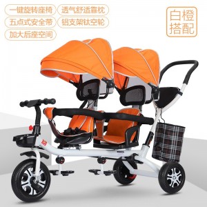 儿童双人可坐1-2-3-4岁男女宝宝通用手推儿童双人可坐男女宝宝手推车