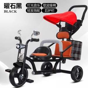 儿童三轮车双人宝宝脚踏车双胞胎手推车婴儿轻便童车大号1-2-3岁