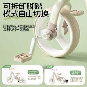 儿童平衡车2-6岁男女宝宝玩具车多种功能二合一滑步防翻自行车