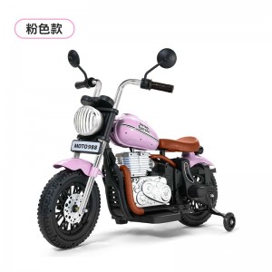 儿童电动车摩托车宝宝两轮越野车男女小孩复古哈雷玩具车可坐大人