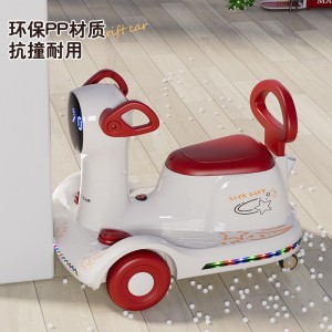 新款儿童电动摩托车充电双驱平衡车四轮可坐人遥控漂移旋转车