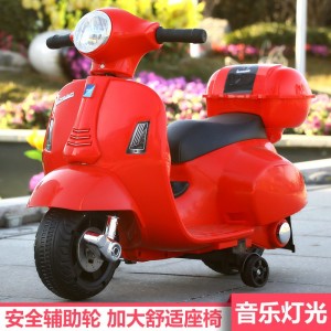 儿童电动摩托车三轮车可坐男孩女宝宝玩具车可充电童车遥控脚踏车