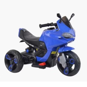 流行的儿童电动摩托车 塑料骑乘玩具 带推手柄6v电池轮动力