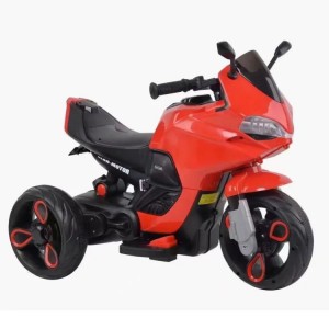 流行的儿童电动摩托车 塑料骑乘玩具 带推手柄6v电池轮动力