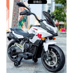 儿童电动摩托车可坐人女宝宝男孩小孩两轮车充电遥控玩具电瓶童车