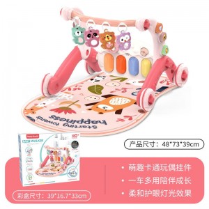 新款六合一婴儿学步车脚踏琴0-36个月宝宝益智早教音乐钢琴健身架