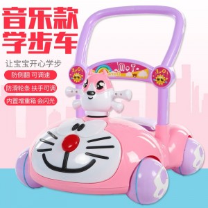 厂家直供婴儿学步车多种功能儿童助步车手推车音乐灯光玩具车可调速