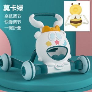 宝宝学步车防侧翻调速婴儿学走路助步车6-18个月手推车带音乐