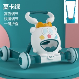 宝宝学步车防侧翻调速婴儿学走路助步车6-18个月手推车带音乐
